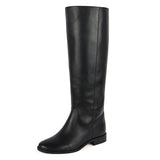 Dalia, black - wide calf boots, large fit boots, calf fitting boots, narrow calf boots