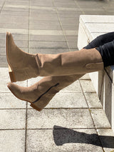 Ambrosia scamosciato, beige
