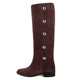 Amarillide suede, burgundy - wide calf boots, large fit boots, calf fitting boots, narrow calf boots