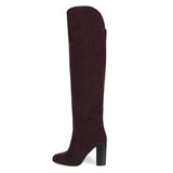 Lunaria suede, burgundy - wide calf boots, large fit boots, calf fitting boots, narrow calf boots