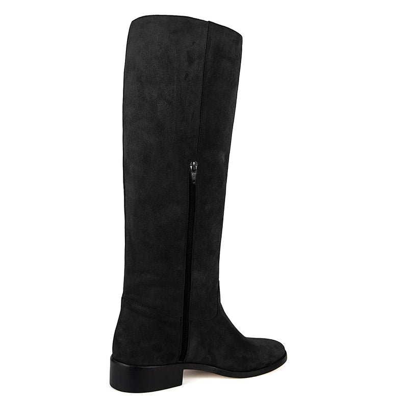 Amarillide suede, black - wide calf boots, large fit boots, calf fitting boots, narrow calf boots