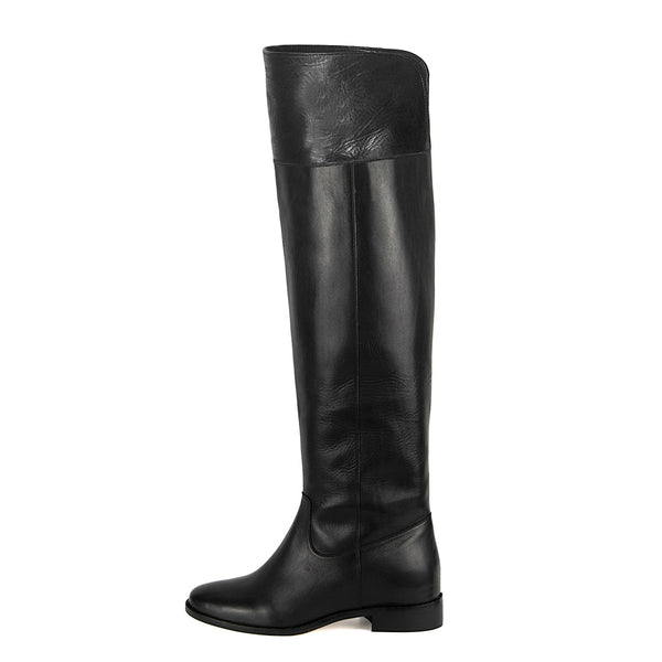 Stivali Alti Polpaccio Da Donna Tacco Medio Grosso Fibbia Cinghia XG1 – IF Stivali Alti Polpaccio Da Donna Tacco Medio Grosso Fibbia Cinghia XG1 – IF