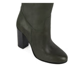 Cosmea, olive green - wide calf boots, large fit boots, calf fitting boots, narrow calf boots