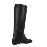 Achillea, black - wide calf boots, large fit boots, calf fitting boots, narrow calf boots