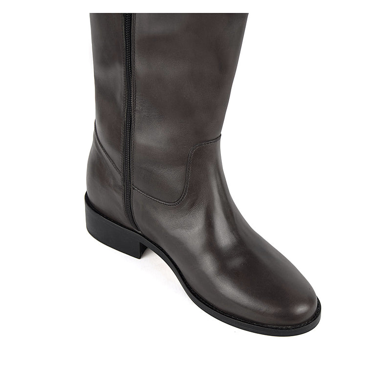 Achillea, brown - wide calf boots, large fit boots, calf fitting boots, narrow calf boots